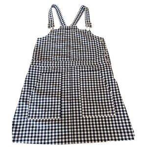 Volcom Georgia May Jagger Frochickie Blue Gingham Overall Mini Dress Sz small